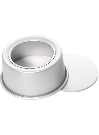 Round Cake maker, Aluminum Alloy Mould, removable bottom mold, Silver 22.1x7.8cm, 8 inchs - view 5