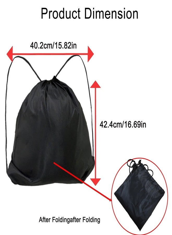 Anglepingping Folding Sport Backpack,Motorcycle Helmet Bag,Lightweight Drawstring Backpack for Sports, Gym,Drawstring Bag for Motorcycle PE Bag Helmet Bag for Travel, Swimming, Beach (Black) - Image 3