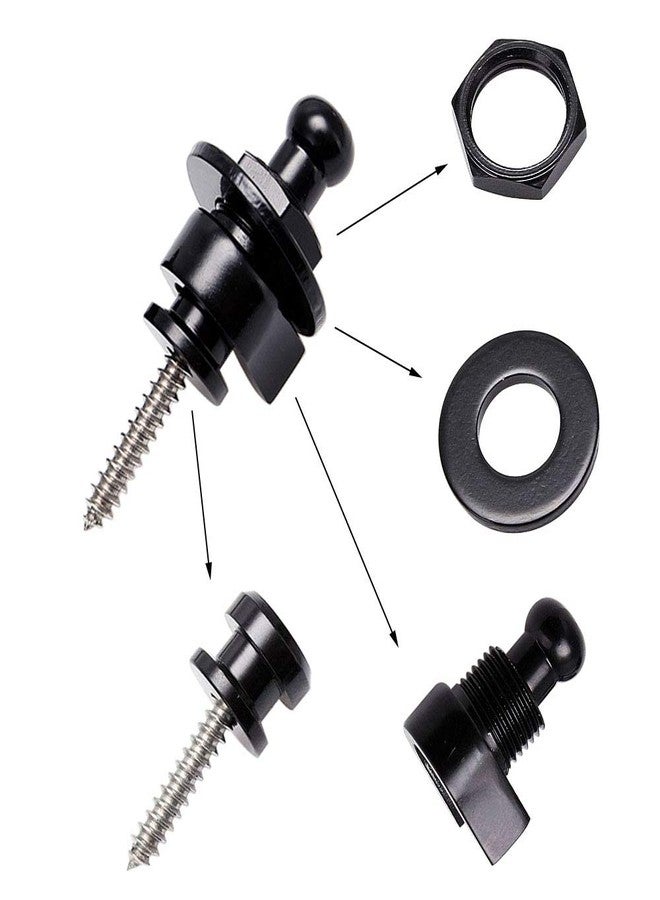 Wolfride 4 PCS Guitar Strap Locks and Buttons Security Quick Release Straplocks Strap Parts - Image 3
