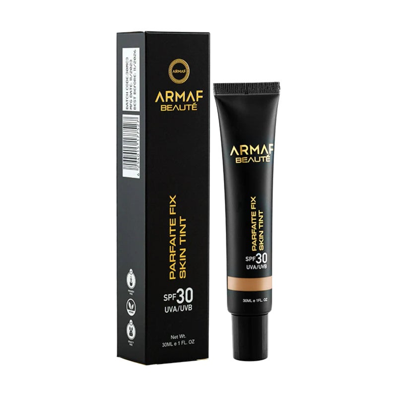 Armaf Beaute Parfaite Fix Skin Tint SPF 30 30ml, UVA/UVB Protection, Warm Beige Colour, Semi Matte Finish, Tinted Moisturizer, Natural Coverage, Lightweight & Breathable Formula, All Skin Types - Image 2