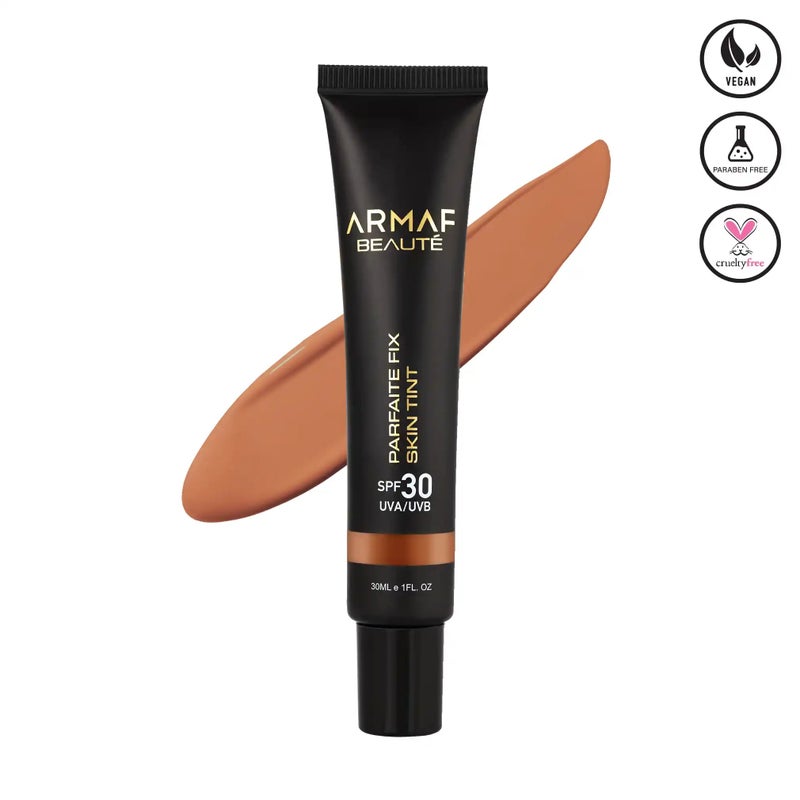 Armaf Beaute Parfaite Fix Skin Tint SPF 30 30ml, UVA/UVB Protection, Warm Beige Colour, Semi Matte Finish, Tinted Moisturizer, Natural Coverage, Lightweight & Breathable Formula, All Skin Types - Image 1