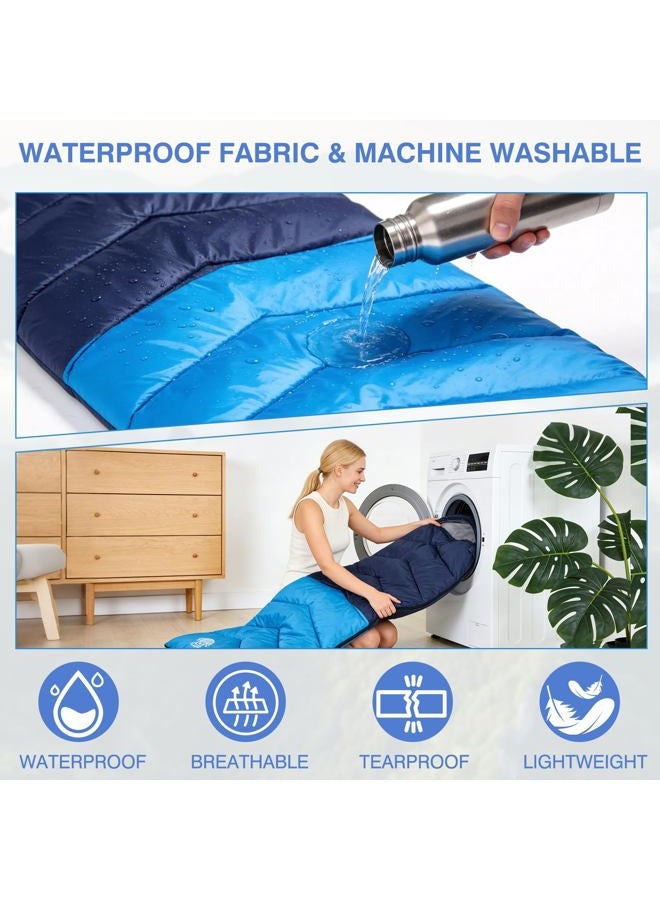 Flantree Sleeping Bag 4 Seasons Adults & Kids for Camping Hiking Trips Warm Cool Weather,Lightweight and Waterproof with Compression Bag,Indoors Outdoors Activities - Image 4