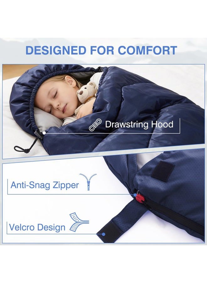 Flantree Sleeping Bag 4 Seasons Adults & Kids for Camping Hiking Trips Warm Cool Weather,Lightweight and Waterproof with Compression Bag,Indoors Outdoors Activities - Image 3