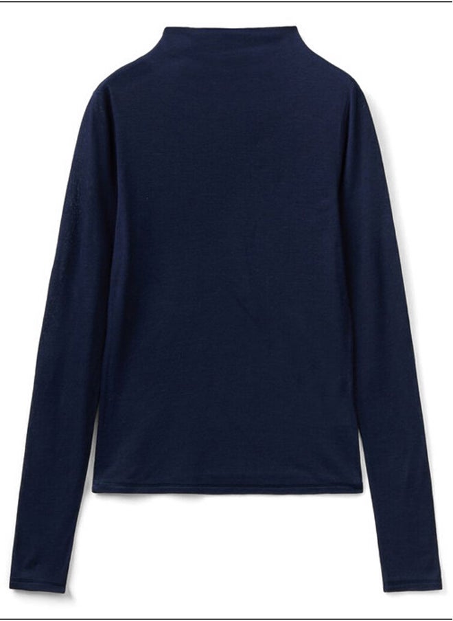 T-SHIRT IN WOOL AND VISCOSE BLEND