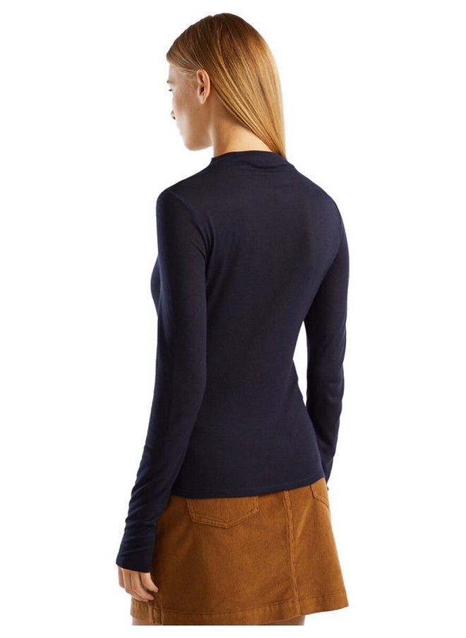 T-SHIRT IN WOOL AND VISCOSE BLEND