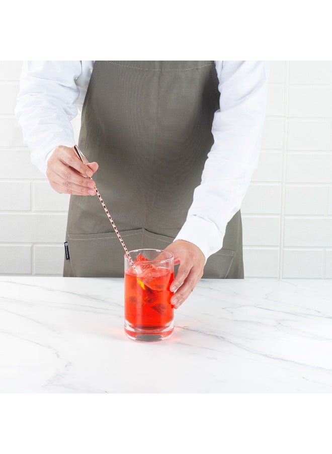 Restaurantware ملعقة بار لوكس بطول 12 بوصة، 1 مقبض فتاحة زجاجات - ملعقة خلط كوكتيل طويلة، تجارية، مصنوعة من الفولاذ المقاوم للصدأ ومطلية بالنحاس - Image 5