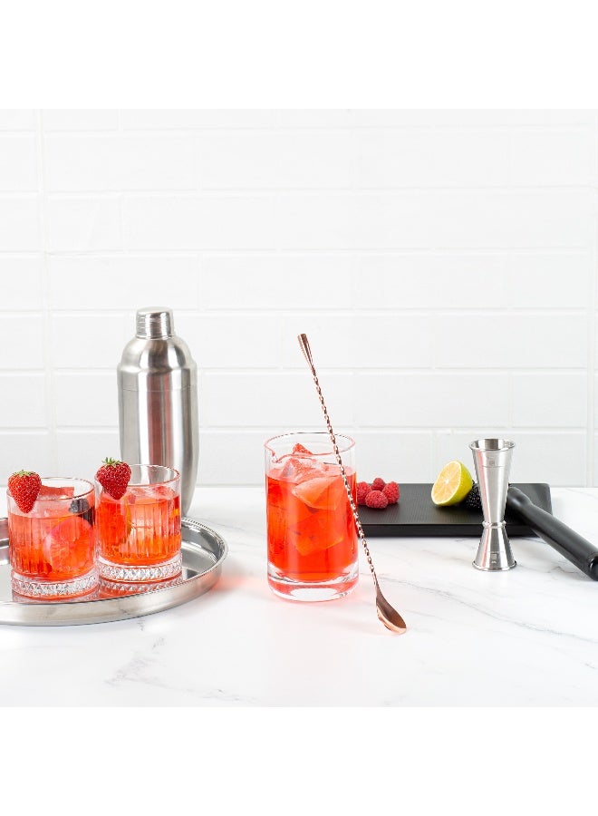 Restaurantware ملعقة بار لوكس بطول 12 بوصة، 1 مقبض فتاحة زجاجات - ملعقة خلط كوكتيل طويلة، تجارية، مصنوعة من الفولاذ المقاوم للصدأ ومطلية بالنحاس - Image 3