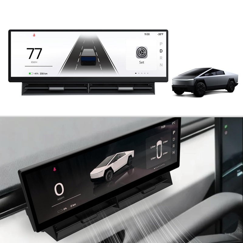 Tlyard Cybertruck Head Up Display 1088 Inch Touchscreen HUD Carplay Cybertruck Accessories Smart Instrument Cluster with Camera - Image 2