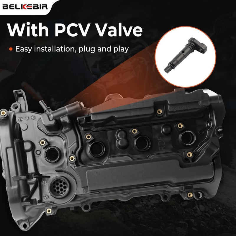 BELKEBIR Engine Valve Cover with Gasket for Honda Accord and CR-V 2.4L - Image 3