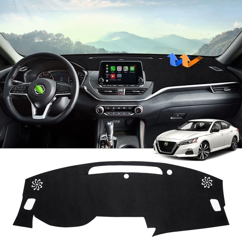 Autorder Dashboard Cover Mat for Nissan Altima 20192025 Accessories Dash Cover Flannel Dash Mat Sunshade Glare UV Rays Protector