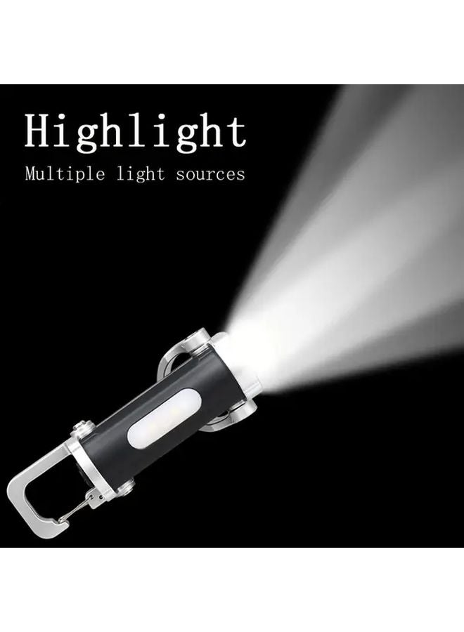 Portable USB Hands Free Flashlight 7 Mode Type C Charging Hook Belt Clip 1pc - Image 3