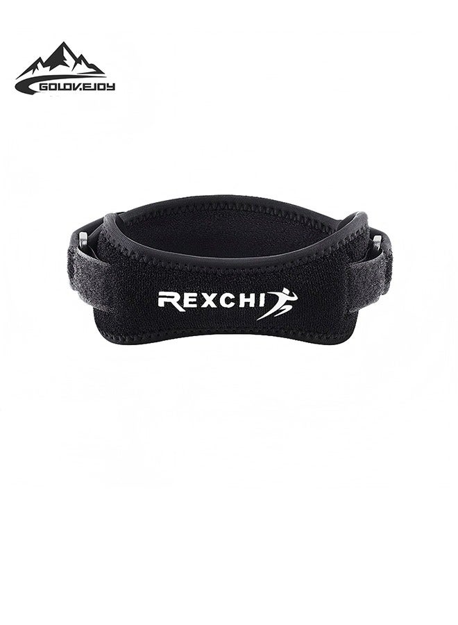 REXCHI 1-Pack Patellar Tendon Knee Brace - Knee Pain Relief And Patellar Stabilizer Support For Jumper'S Knee, Running, Hiking, Basketball, Tennis, Football, Mtb, Squats, Tendonitis, Arthritis (Black) - Image 1