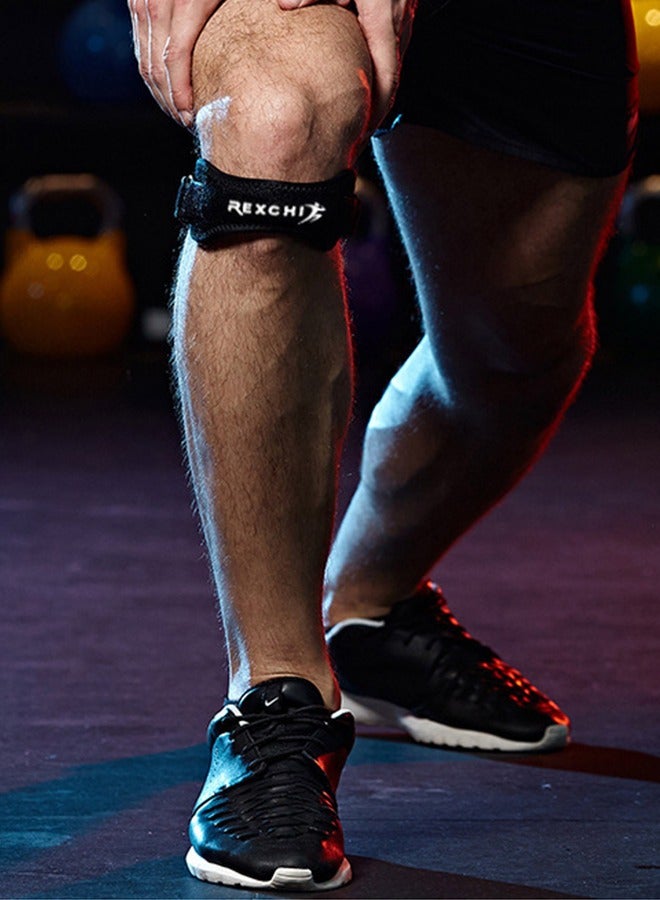 REXCHI 1-Pack Patellar Tendon Knee Brace - Knee Pain Relief And Patellar Stabilizer Support For Jumper'S Knee, Running, Hiking, Basketball, Tennis, Football, Mtb, Squats, Tendonitis, Arthritis (Black) - Image 4