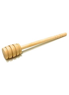 Spaceshoop Top Long Handle Wooden Honey Stirrer Drizzle Spoon Brown  - Image 1