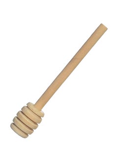 Spaceshoop Top Long Handle Wooden Honey Stirrer Drizzle Spoon Brown  - Image 2