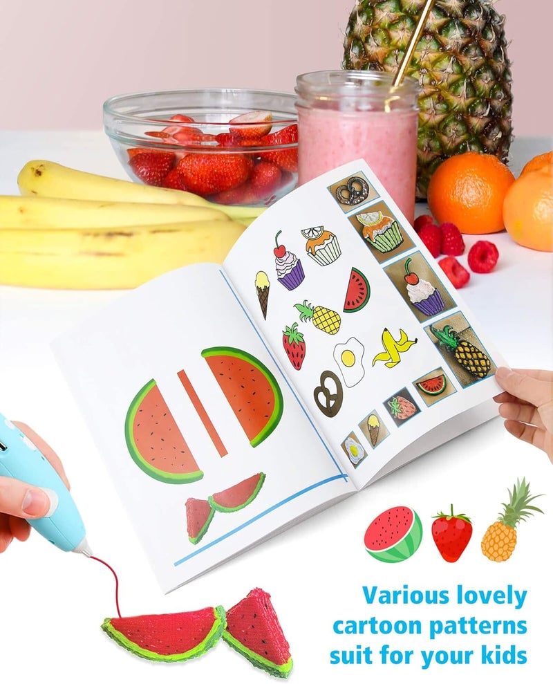 Vomika 3D Pen Printing Drawing Book, Reusable Colored 40 Pattern Thick Paper Templates with Two Clear Plate, 3D Painting Graffiti Stencils for DIY Gifts - Image 5