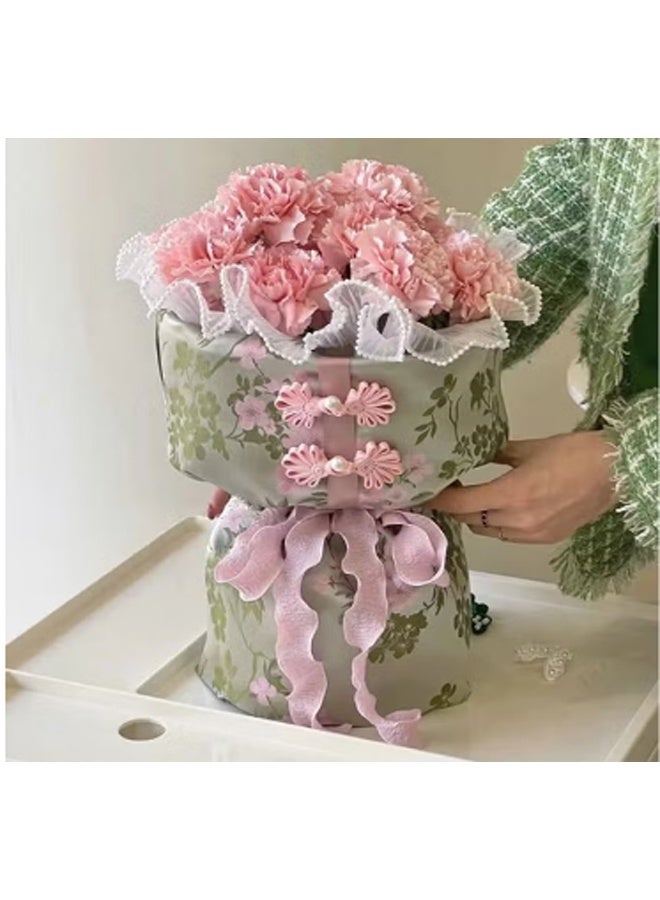 Double-sided ribbons, polyester ribbons, for DIY handicrafts, bows, gift wrapping - fringed flax wavy ribbons for bouquets, cake decorations, and flower wrapping - Image 3