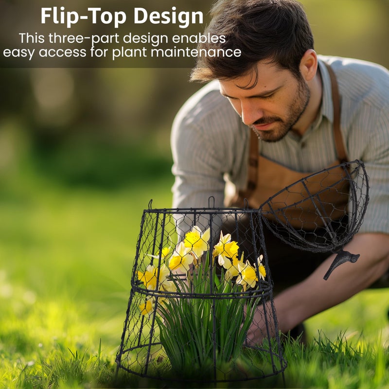 DHAMPOOH Pack of 6 Heavy-Duty Chicken Wire Plant Cloches â€“ Rustproof Garden Protectors and Plant Cages for Vegetables and Flowers â€“ Safeguard Plants from Deer and Critters â€“ 20â€ x 12â€ - Image 5