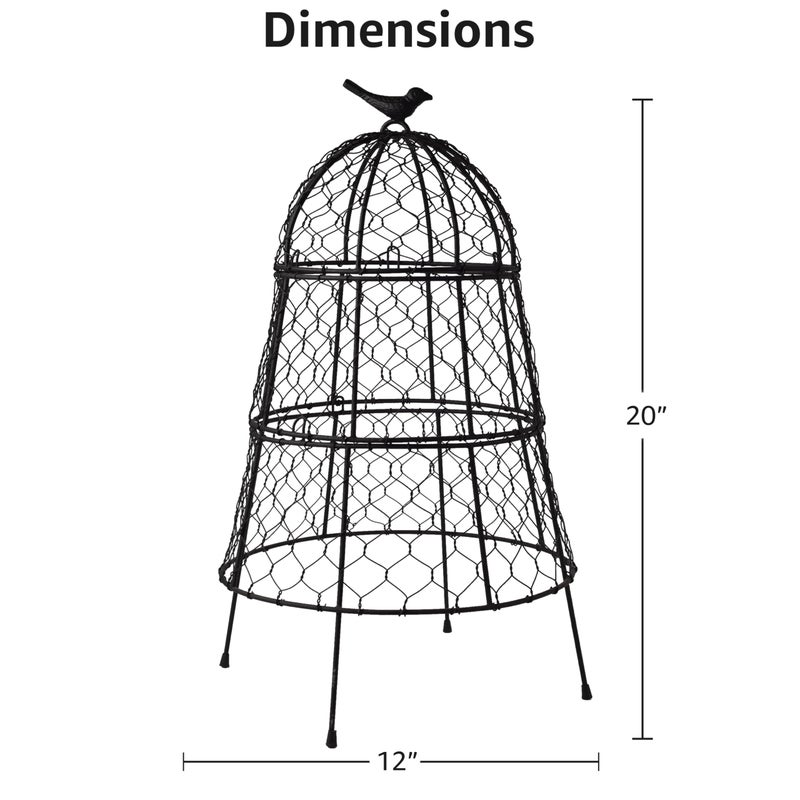DHAMPOOH Pack of 6 Heavy-Duty Chicken Wire Plant Cloches â€“ Rustproof Garden Protectors and Plant Cages for Vegetables and Flowers â€“ Safeguard Plants from Deer and Critters â€“ 20â€ x 12â€ - Image 4