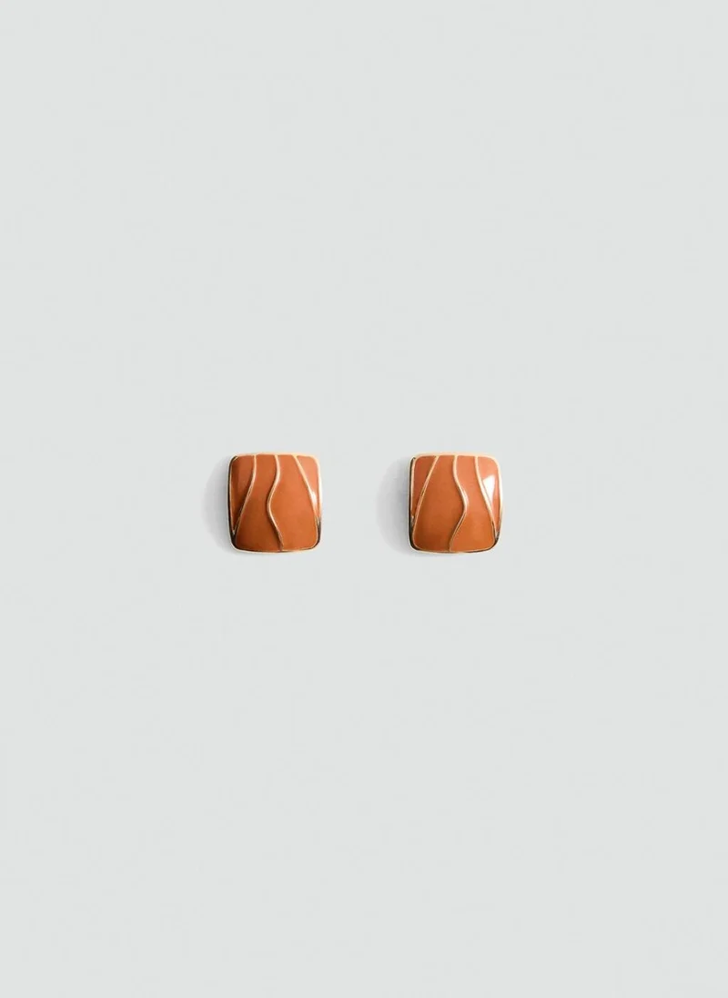 MANGO Earrings With Relief Design