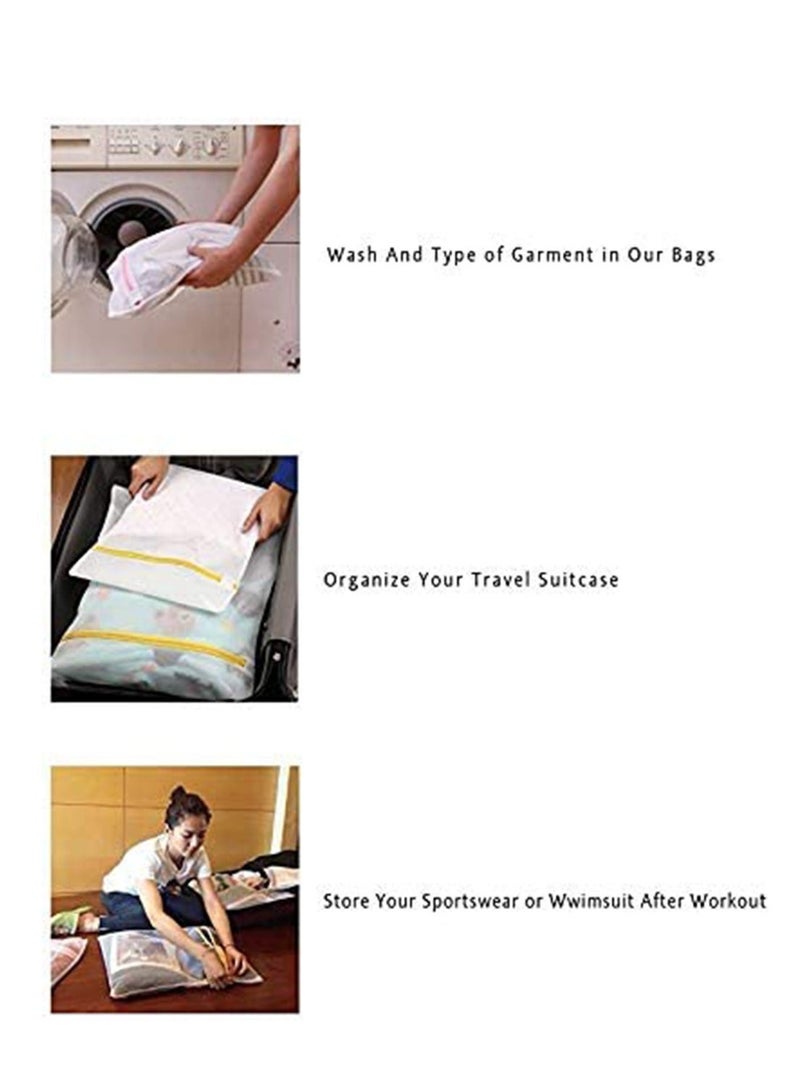 Mesh Laundry Bags Reusable and Durable 1 Extra Large 2 Large 2 Medium Bags Laundry Blouse Hosiery Stocking Underwear Bra Lingerie Travel Laundry Bag Set of 5 - Image 4
