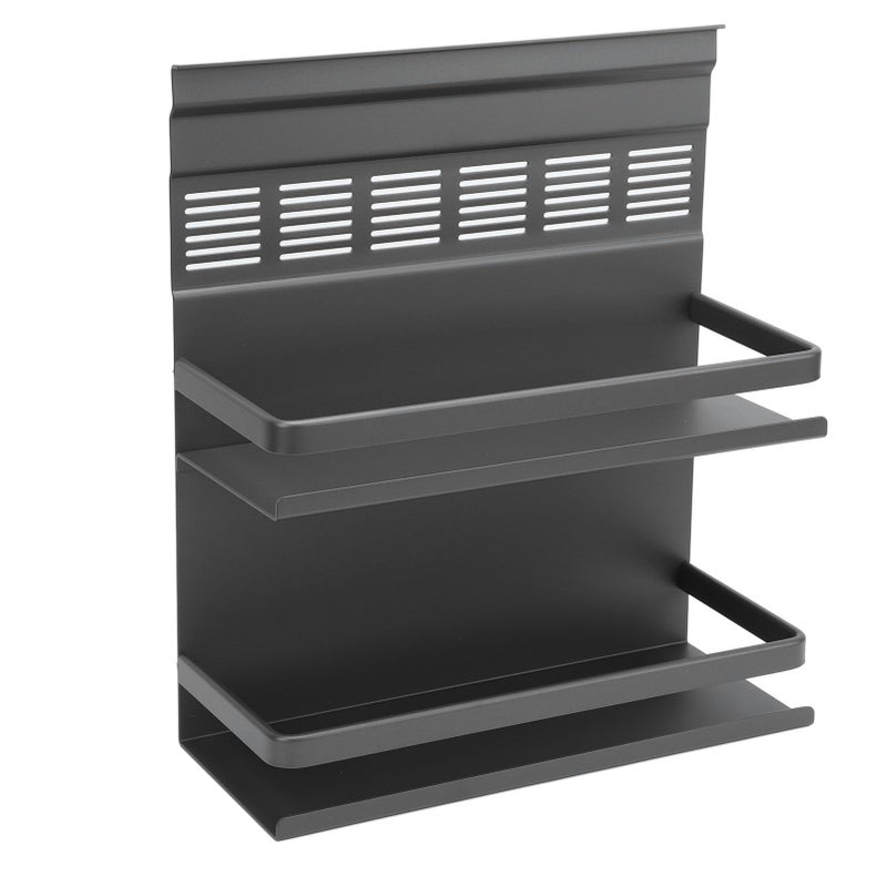Gray Aluminum Alloy Wall Mount Rack Organizer Multilayer Space Saving Kitchen - Image 3