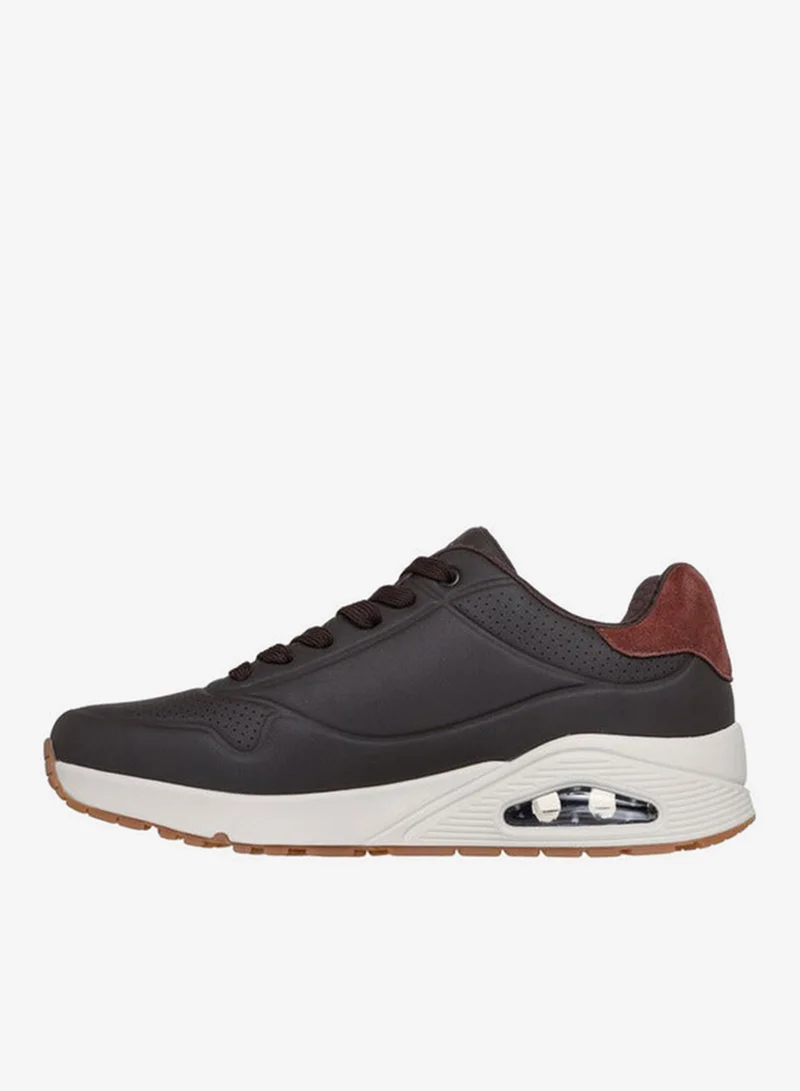 SKECHERS BROWN Men Uno Lace-Up Ankle Sneakers for Men | Best Price UAE