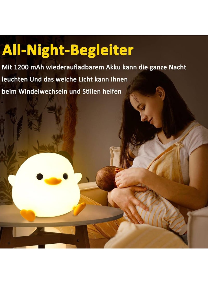 TIGER Duck Night Light – Cute DoDo Duck Lamp for Kids, Touch Control, Dimmable & Rechargeable, Portable Nursery Decor, Perfect Birthday Gift for Boys & Girls, ABS+SIL Material - Image 3