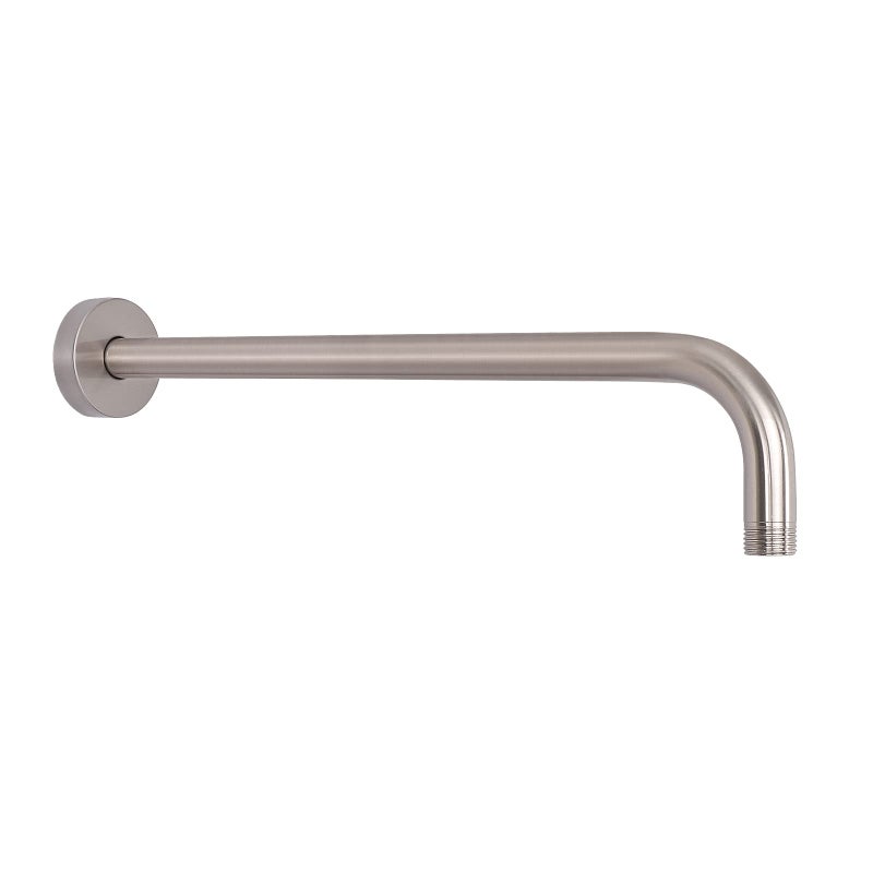 HarJue Shower Arm with Flange and Teflon Tape Wall Mounted Shower Pipe 304 Stainless Steel Extension Arm for Fixed Shower Head Handheld 15 Inch Brushed Nickel