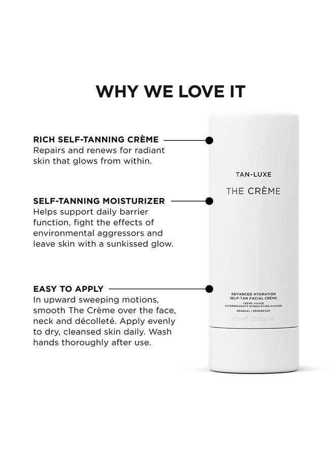 TAN-LUXE The Crème - Advanced Hydration Gradual Self-Tan Facial Crème, 65Ml - Cruelty & Toxin Free - Image 2