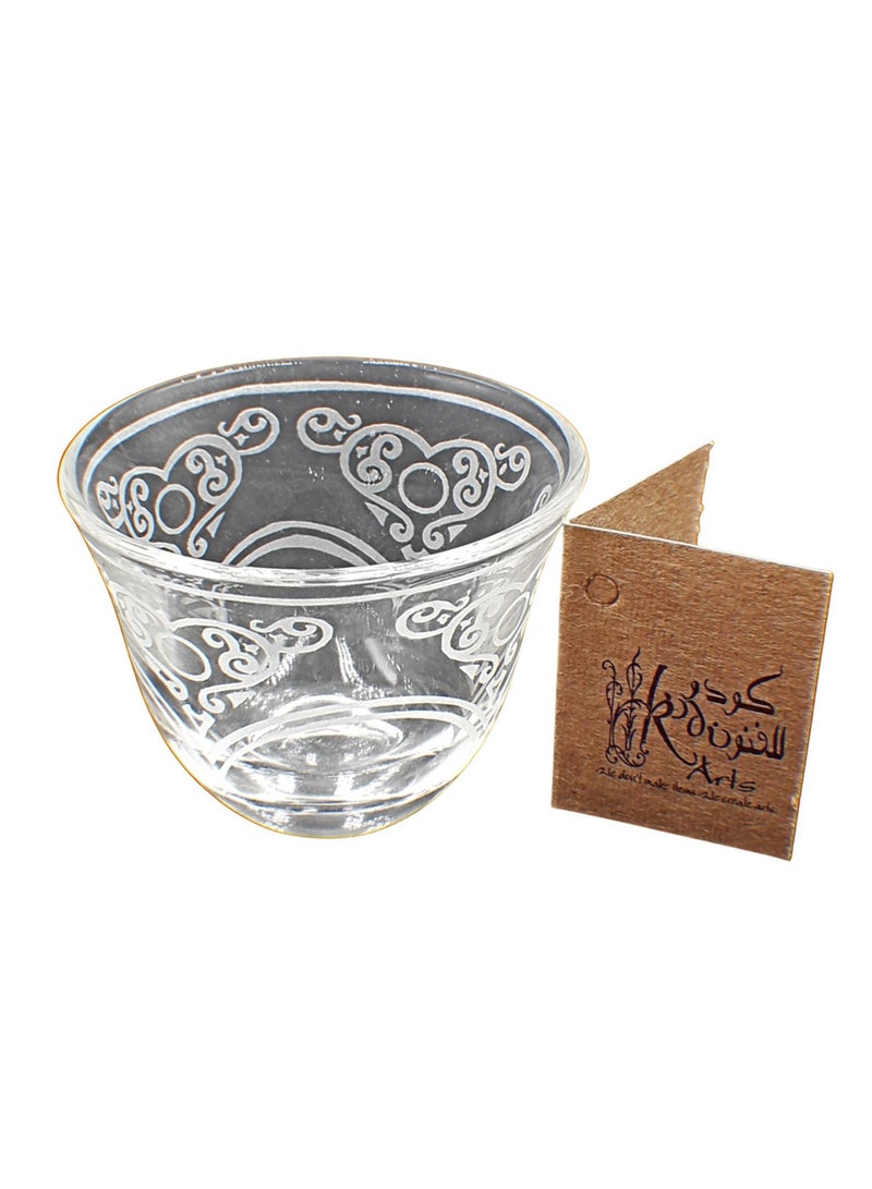 KuduArts Arabic coffee cup glass set of 6 pieces - Image 3