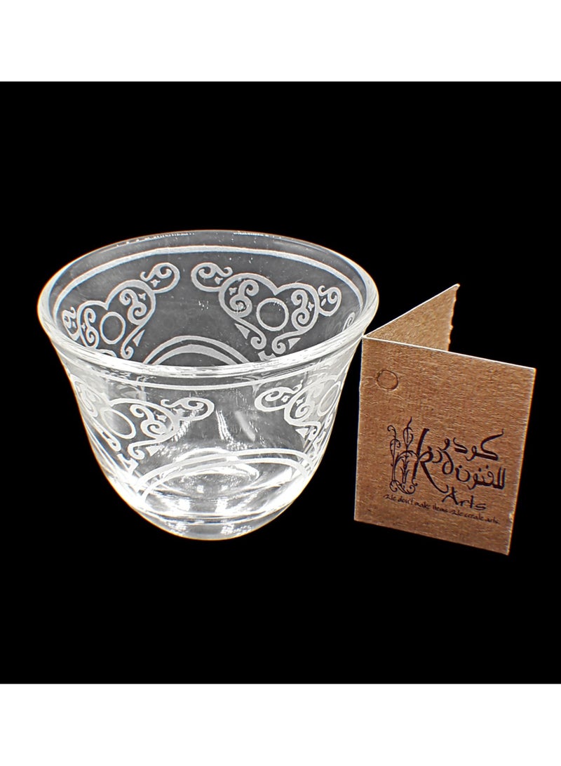 KuduArts Arabic coffee cup glass set of 6 pieces - Image 2