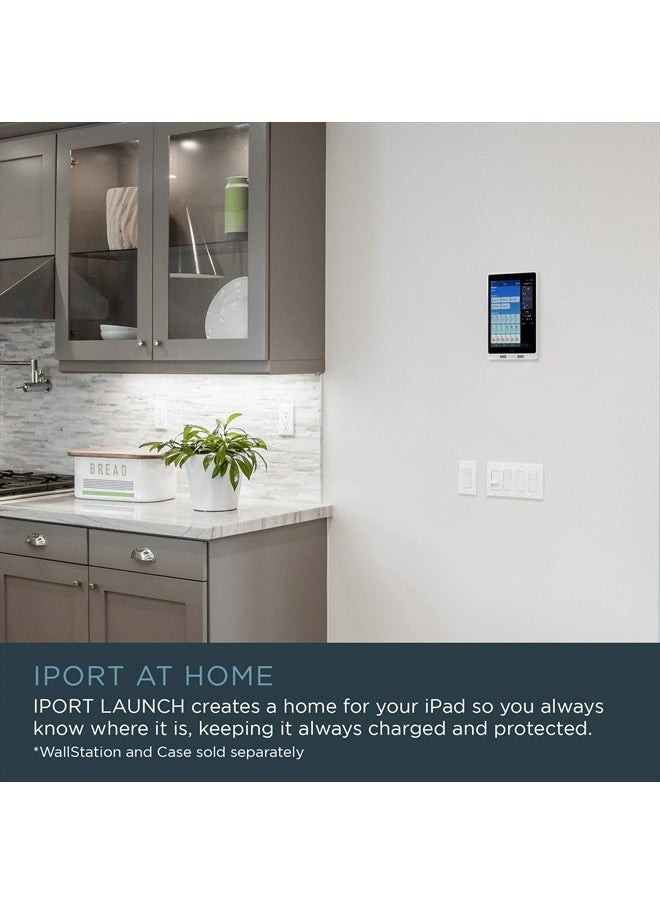iPort - IPORT LAUNCH (LaunchPort) WallStation iPad Mount - Compatible with all LAUNCH Cases for iPad mini, iPad 9.7, 10.2, 10.5 - Black - Image 1