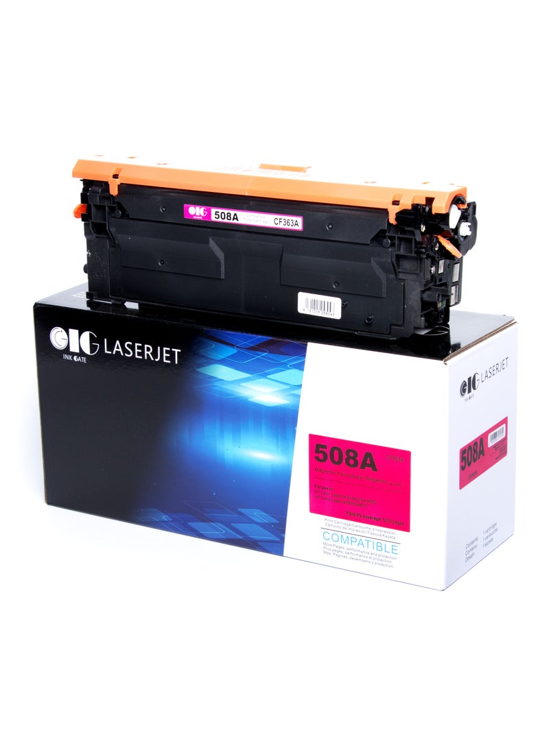 IG Compatible CF363A / 508A Magenta Toner Cartridge – For HP Color LaserJet Enterprise M552, M553, M577 – Up to 5,000 Pages - Image 1