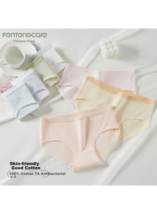 Fentengcare Women's Underwear, 100% Pure Cotton Crotch, Mid-rise, Simple And Comfortable, Seamless, Antibacterial Panties, Yr - Image 2