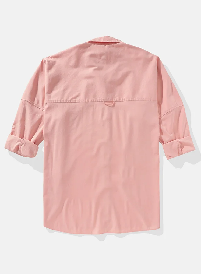 American Eagle Pocket Detail Button Down Oversized Shirt