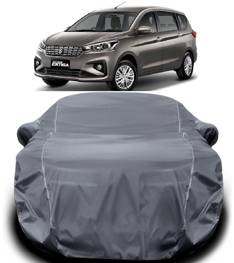 PODWILS Maruti Suzuki Ertiga Cover Waterproof/Ertiga Cover Waterproof/Maruti Ertiga Car Body Cover with Triple Stitched Fully Elastic Ultra Surface Body Protection for Car (Grey Look) - Image 1