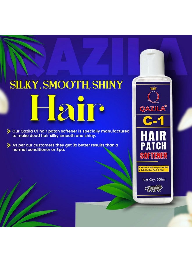 Qazila C-1 Hair Patch Softener| Hair Patch Conditioner| Hair Patch Wash Chemical| Soft, Silky And Tangle-Free Hair|200 Ml - Image 4