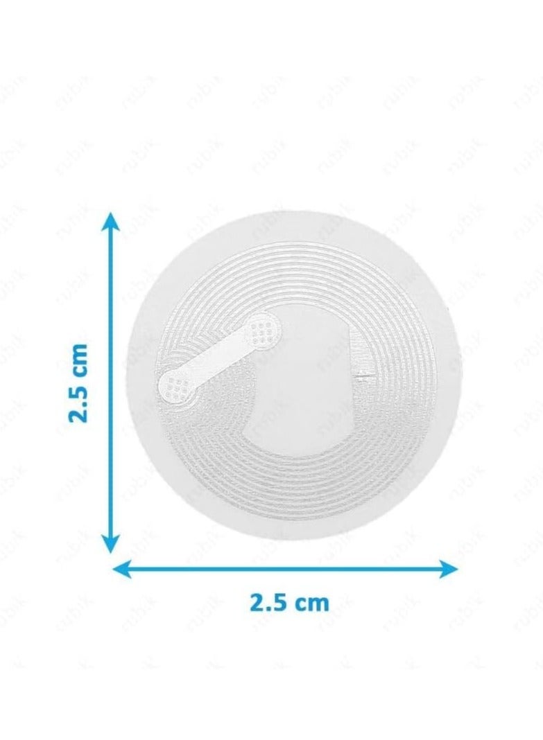 Rubik NFC 216 Sticker 888 Bytes Tags (Inlay), Transparent Self-adhesive Ntag216 Token Tags, Compatible with RFID IC Mifare 13.56mhz TagMo Amiibo (10 Tags) - Image 2