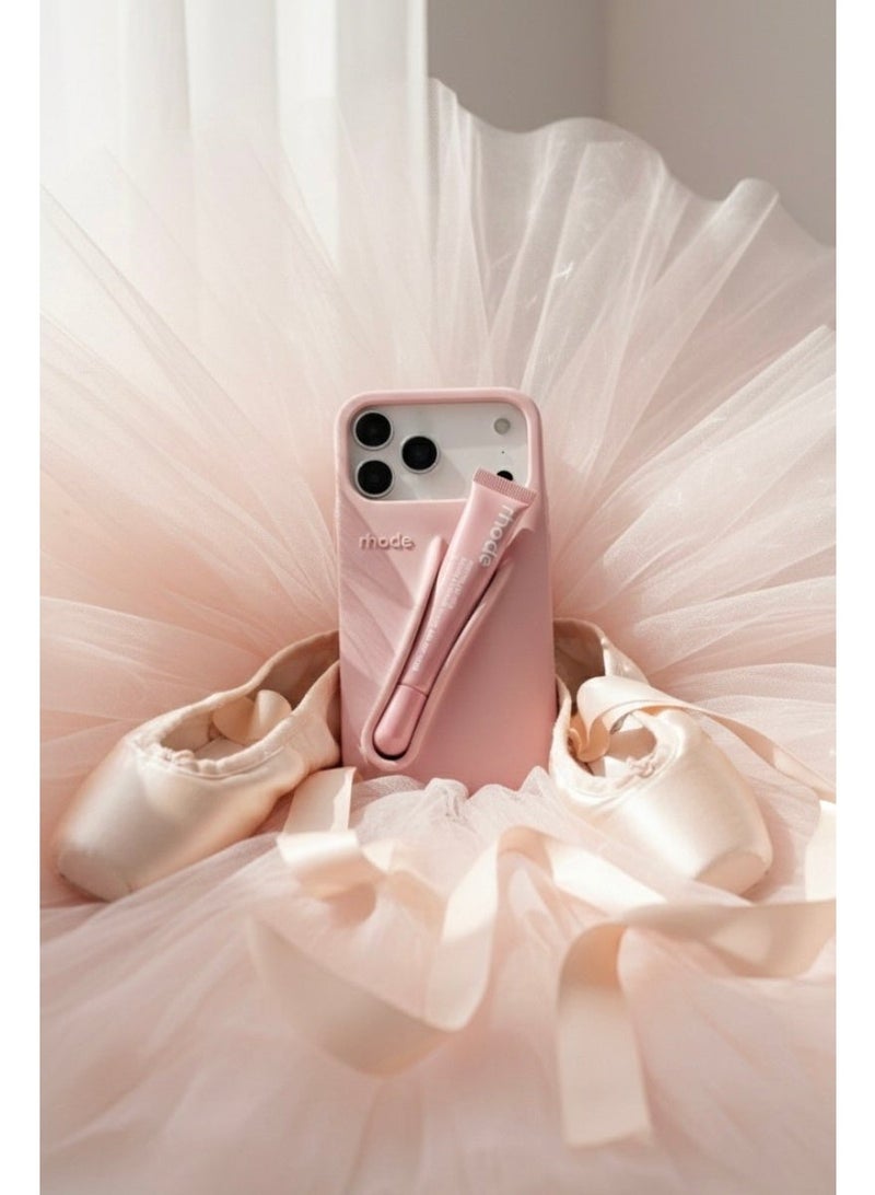 rhode Silicone Lip Gloss Holder for iPhone 17 Pro Max, Stick-On Lip Balm Sleeve Phone Case, Adhesive Lip Holder - Ribbon - Image 3