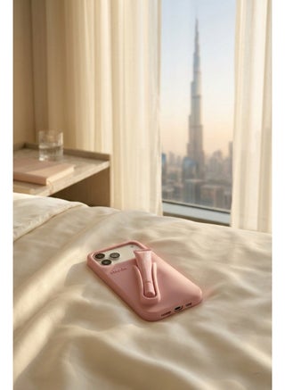 Silicone Lip Gloss Holder for iPhone 17 Pro Max, Stick-On Lip Balm Sleeve Phone Case, Adhesive Lip Holder - Ribbon - view 4
