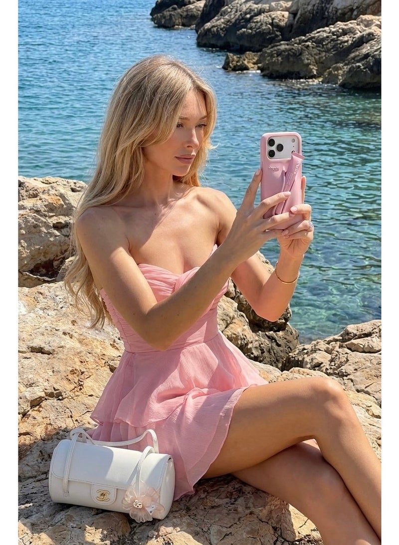 رود حامل ملمع شفاه من السيليكون لهاتف iPhone 17 Pro Max، غلاف لاصق لحافظة مرطب الشفاه، حامل شفاه لاصق – ريـبّـن. - Image 3