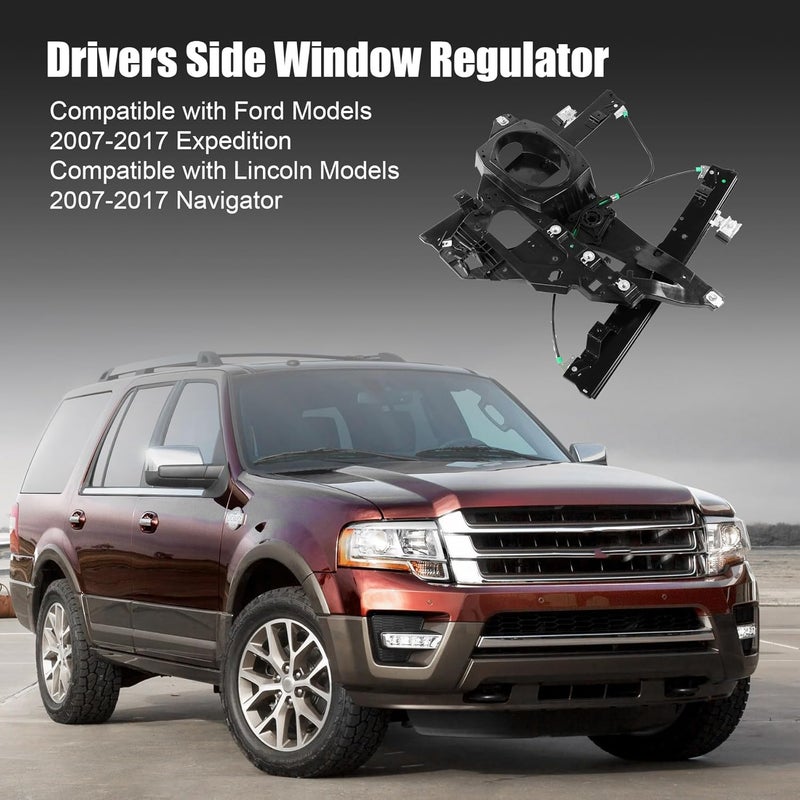 CARMOCAR Window Regulator with Panel for 2007-2017 Ford Expedition & Lincoln Navigator - Front Left Driver Side - Image 4