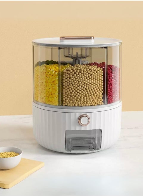 Rotatable multi-grain storage box