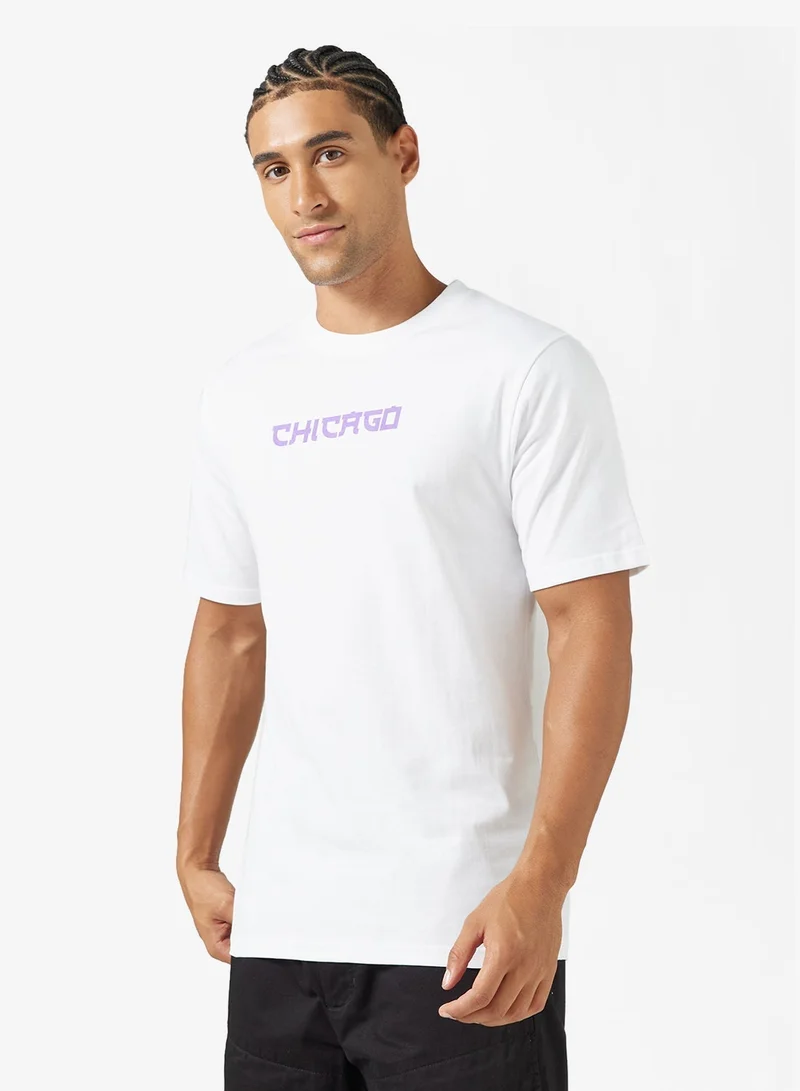 Seventy Five Graphic Print Regular Fit T-Shirt