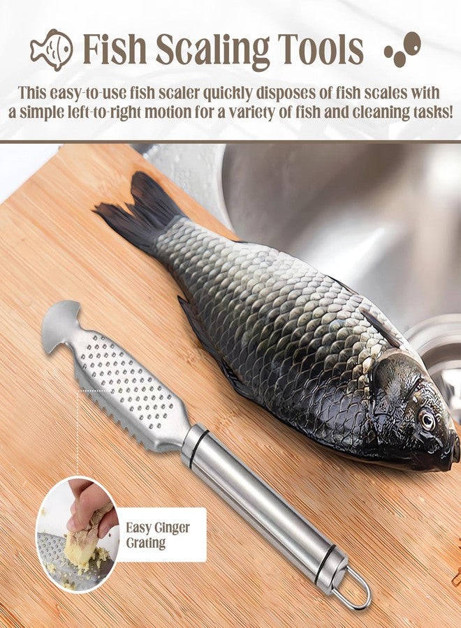Xanadued Fish Scales Scraping Tool,Multifunction Stainless Steel Fish Scaler Remover, Kitchen Tools Scale-scraping Crafts for Home Market Restaurant - Image 3