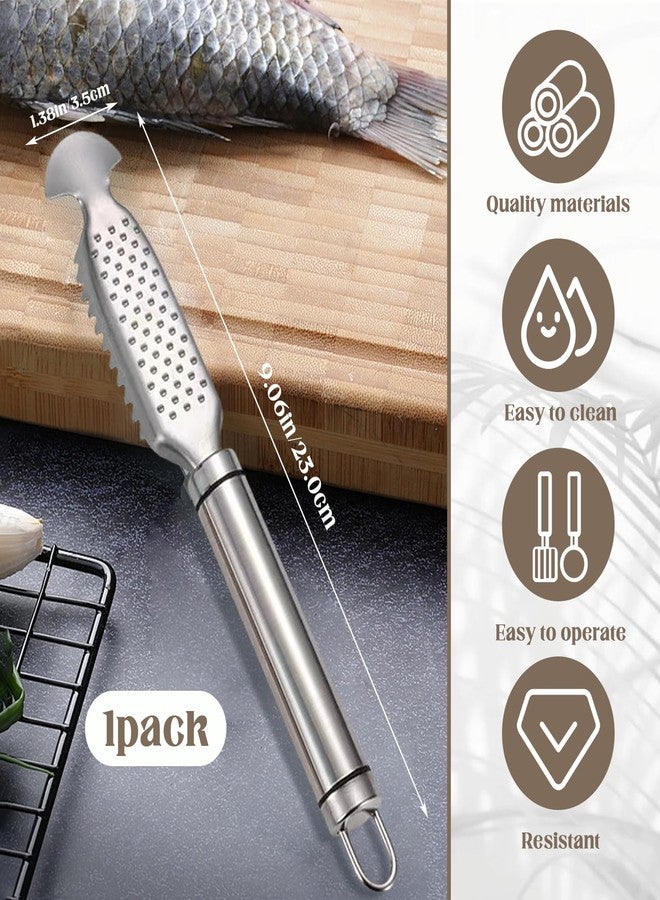 Xanadued Fish Scales Scraping Tool,Multifunction Stainless Steel Fish Scaler Remover, Kitchen Tools Scale-scraping Crafts for Home Market Restaurant - Image 2