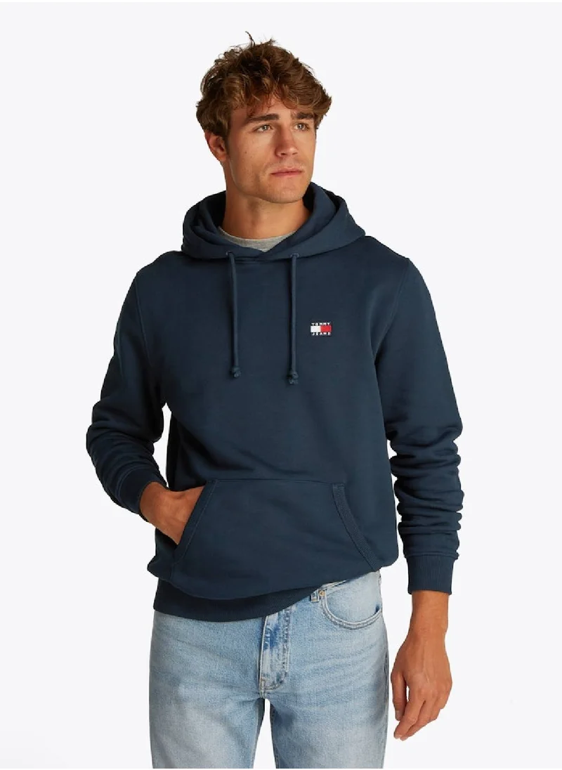 TOMMY JEANS Men's Tommy Badge Hoody - Cotton, Blue