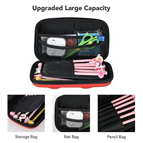 rockpapa Large-Capacity Fire Truck Pencil Case, Pencil Box, Storage Box for School Students Boys Teens Kids Toddlers Red - Image 4