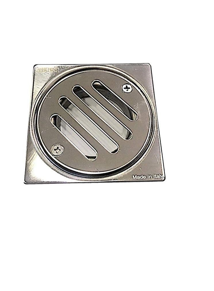 Aquaplast Stainless Steel Grade 316 Bathroom Shower Floor Drain Trap Strainer (10x10cm)  - Image 1